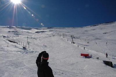 The slopes in winter
